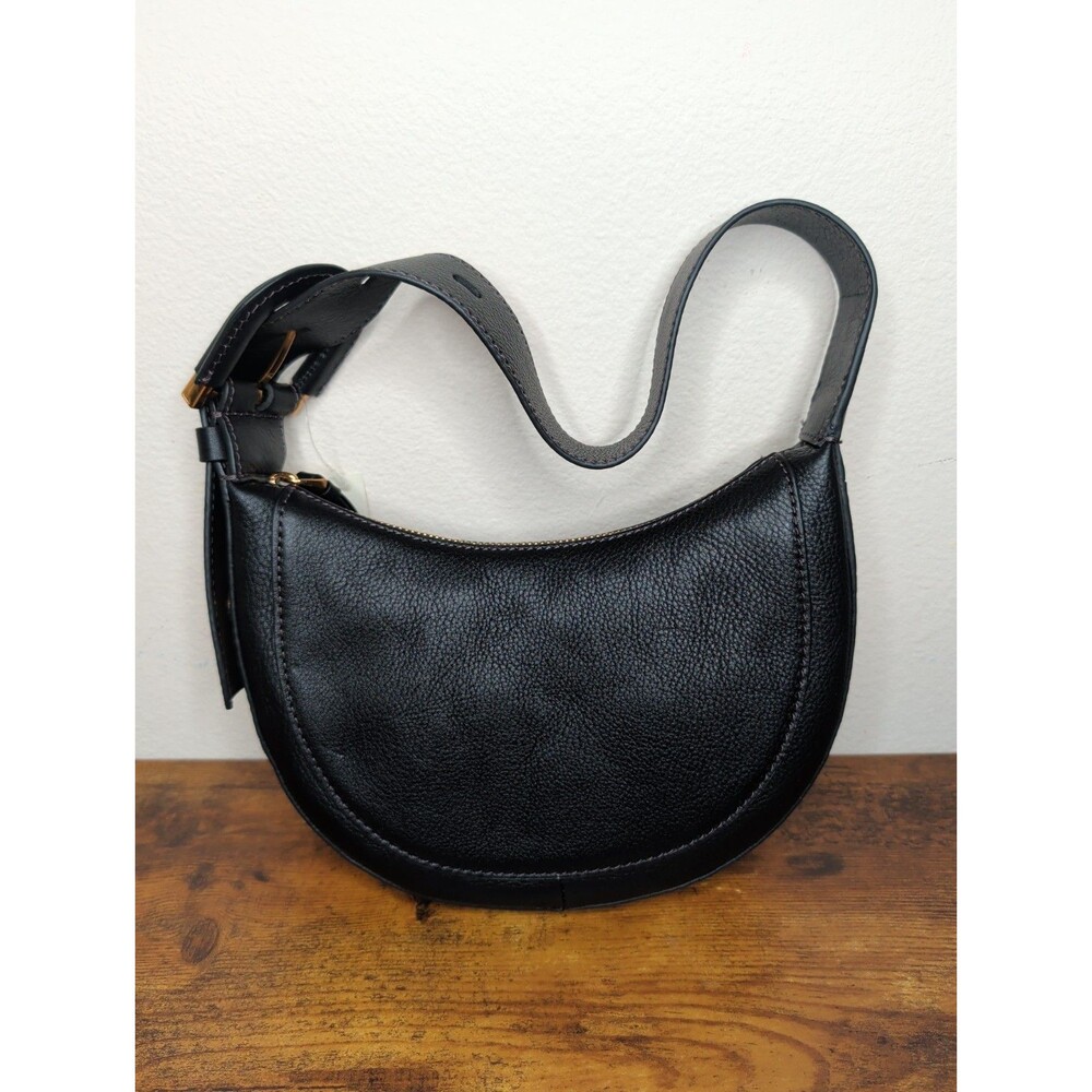 Fossil Harwell Leather Black Crescent Bag Shoulder Purse
